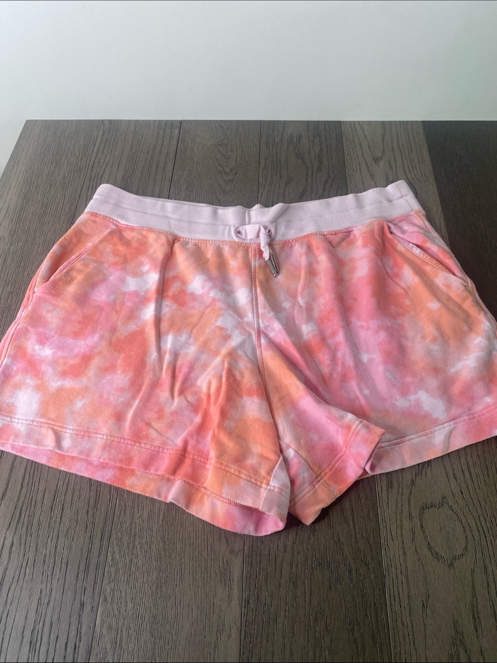 Athleta Women’s 1X Pink Orange Tie-Dye Athletic Shorts - 1487